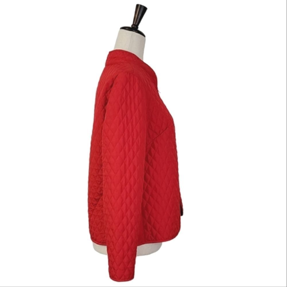Briggs New York Red Quilted  Zip Lightweight Barn Jacket Size PM - Picture 3 of 8
